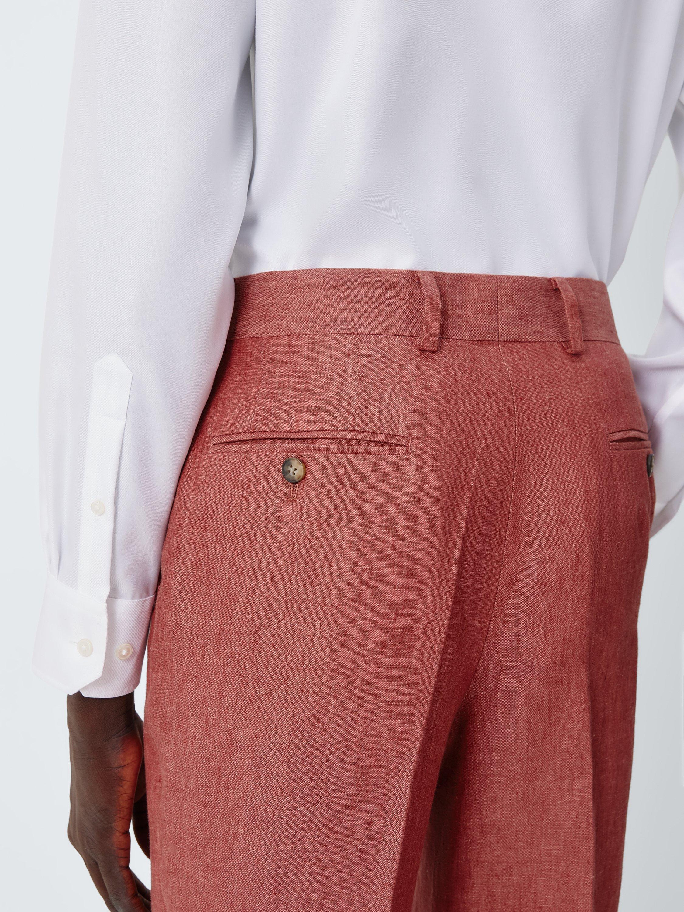Product image 6 of 7, which shows John Lewis Linen Suit Trousers, Apple Butter, 32S
