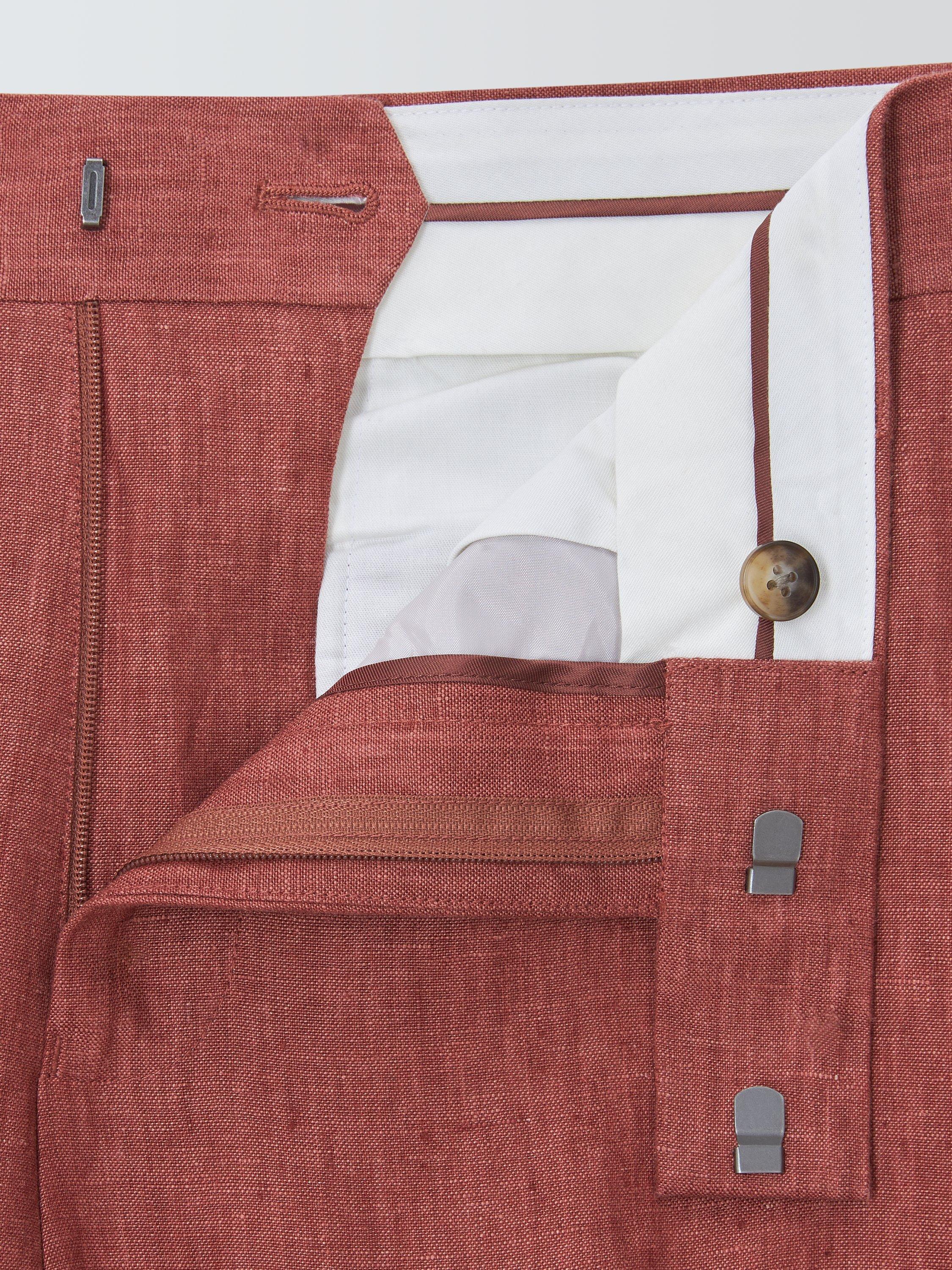 Product image 7 of 7, which shows John Lewis Linen Suit Trousers, Apple Butter, 32S