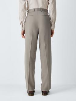 John Lewis Clean Wool Relaxed Fit Suit Trousers, Sage Green - view 2, Sage Green