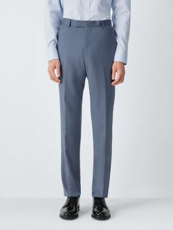 John Lewis Clean Wool Slim Fit Suit Trousers, Slate Blue, Slate Blue