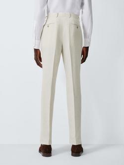 John Lewis Regular Fit Linen Suit Trousers - view 2, Stone