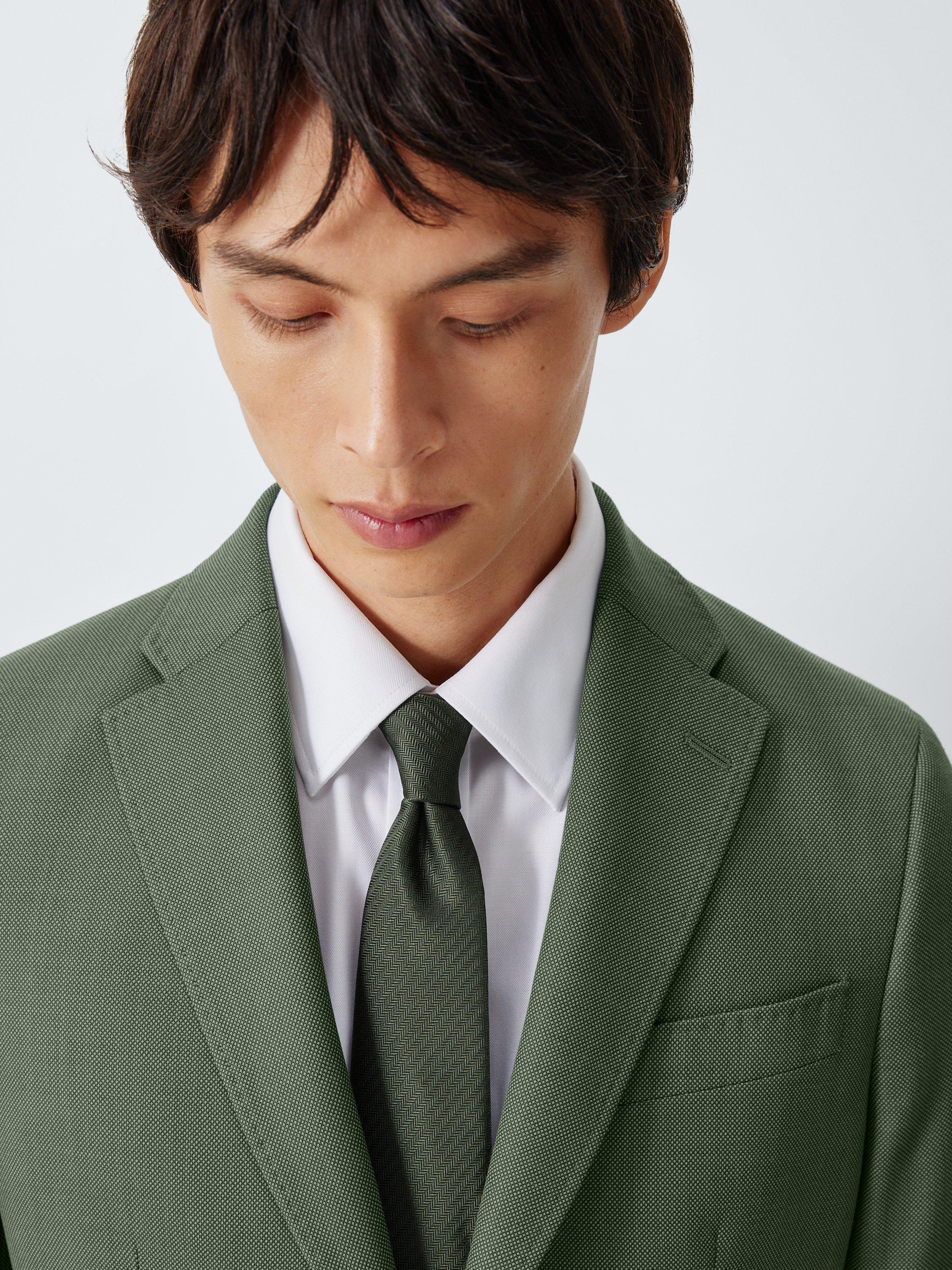 Product image 5 of 7, which shows John Lewis Birdseye Wool Regular Suit Jacket, Mid Green, 36R