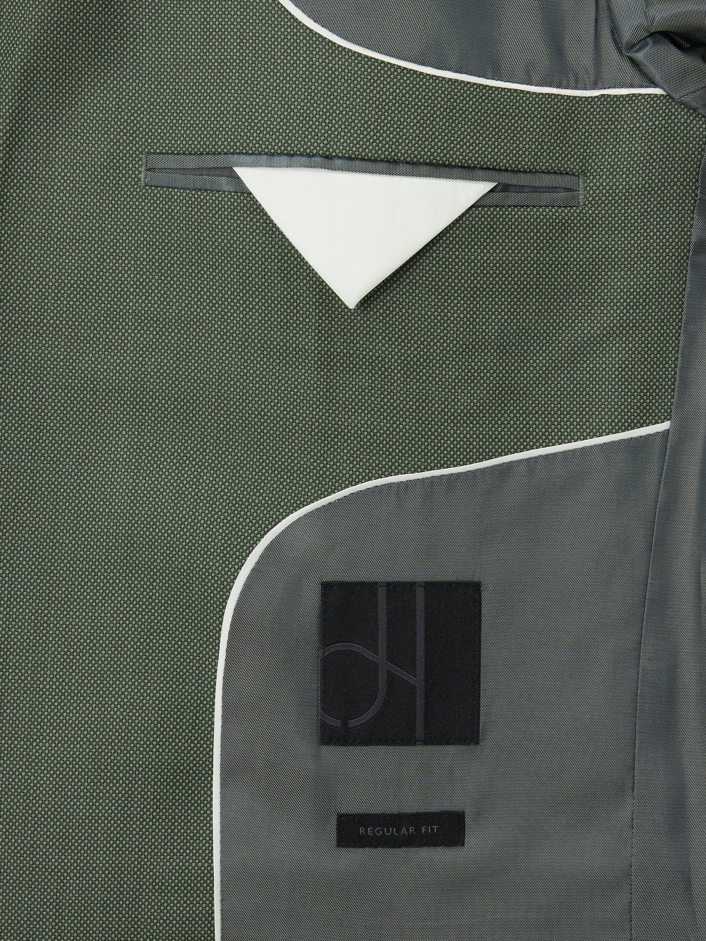 Product image 7 of 7, which shows John Lewis Birdseye Wool Regular Suit Jacket, Mid Green, 36R