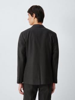 John Lewis Single Breasted Slim Fit Linen Blend Suit Jacket - view 2, Black