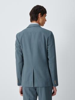 John Lewis Single Breasted Slim Fit Linen Blend Suit Jacket - view 2, Blue