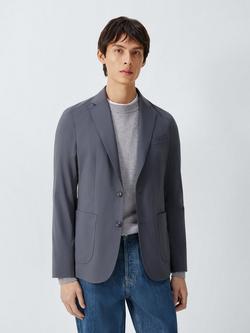 John Lewis Tech Travel Slim Fit Blazer, Slate Grey, Slate Grey