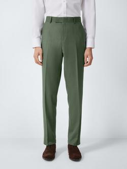 John Lewis Birdseye Linen Suit Trousers, Mid Green, Mid Green