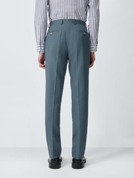 John Lewis Linen Viscose Slim Fit Suit Trousers - view 2, Blue