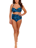 Seaspray Serengeti High-Waist Bikini Bottoms, Blue Midnight