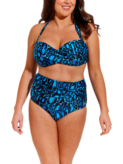 Seaspray Serengeti Twist Bandeau Bikini Top, Blue Midnight, Blue Midnight