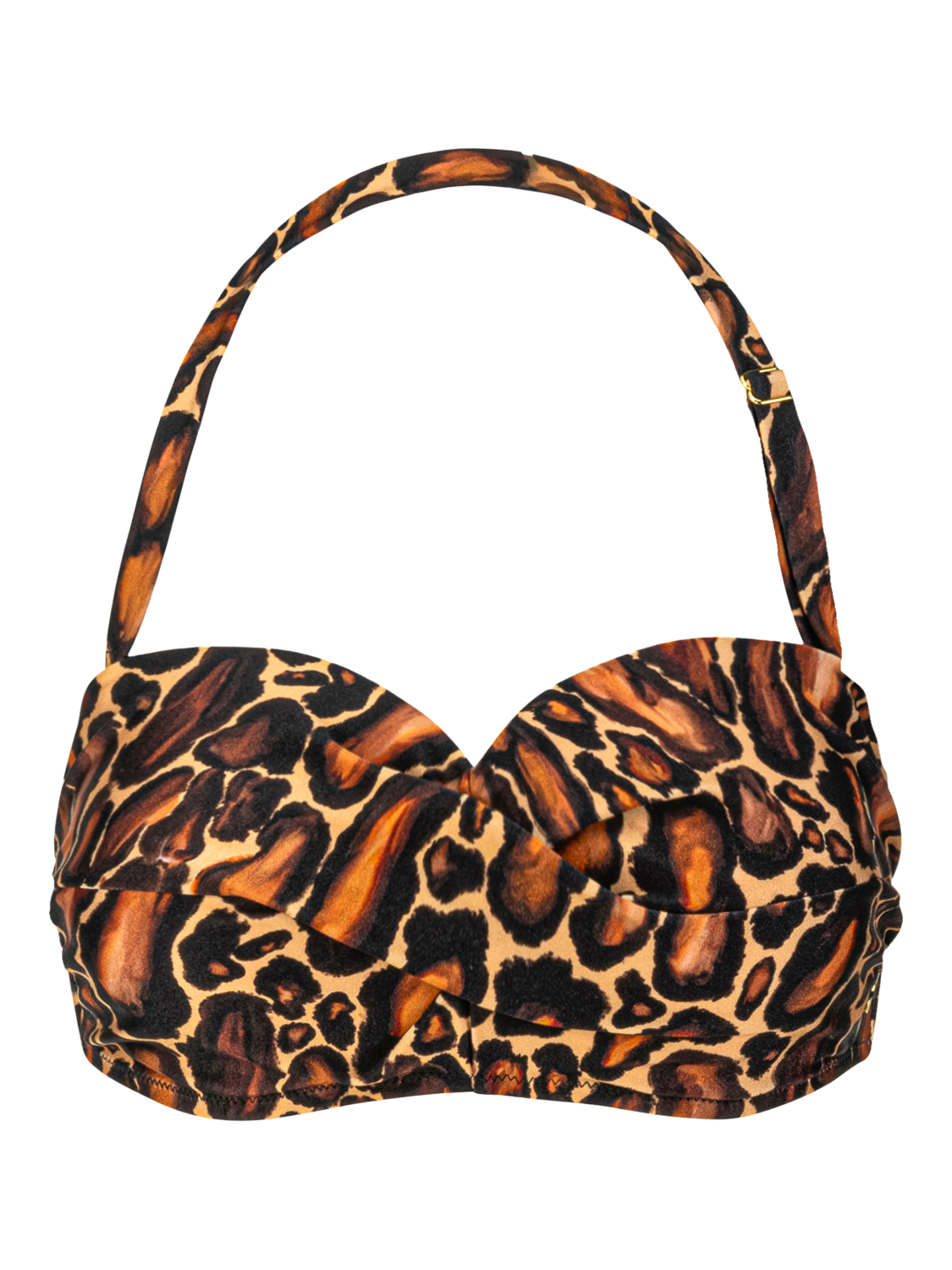 Product image 4 of 4, which shows Seaspray Serengeti Twist Bandeau Bikini Top, Brown, 32C