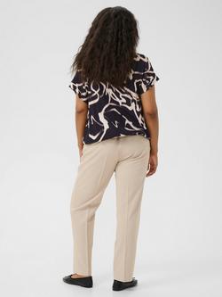 KAFFE Curve Maren Abstract Top, Black/Multi - view 2, Black/Multi