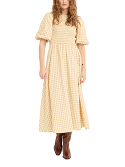 A-VIEW Tabita Midi Dress, Mid Yellow, Mid Yellow