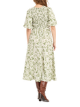 A-VIEW Tabita Floral Short Sleeve Midi Dress