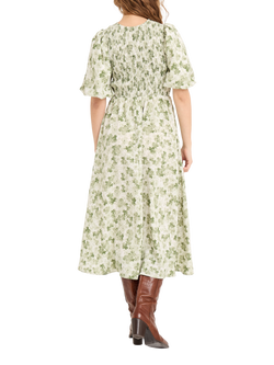 A-VIEW Tabita Floral Short Sleeve Midi Dress - view 2, Green/Multi