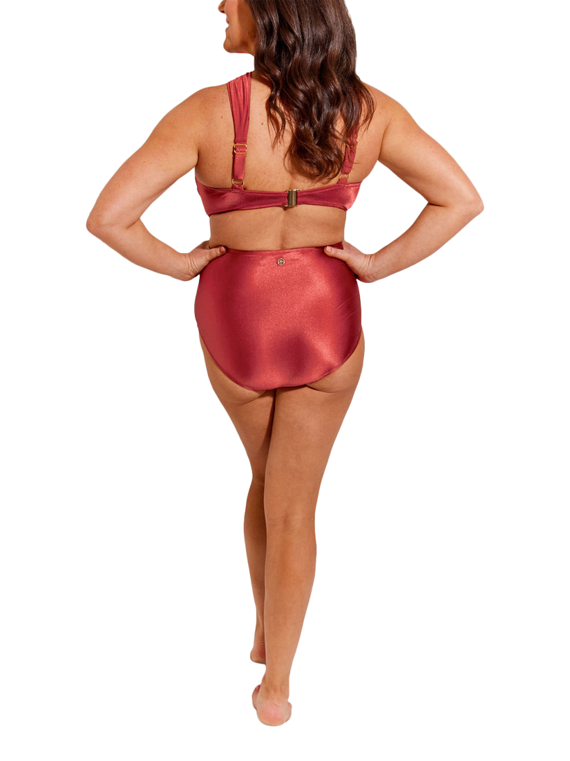 Product image 2 of 7, which shows Seaspray Perla High-Waist Bikini Bottoms, Red, 10