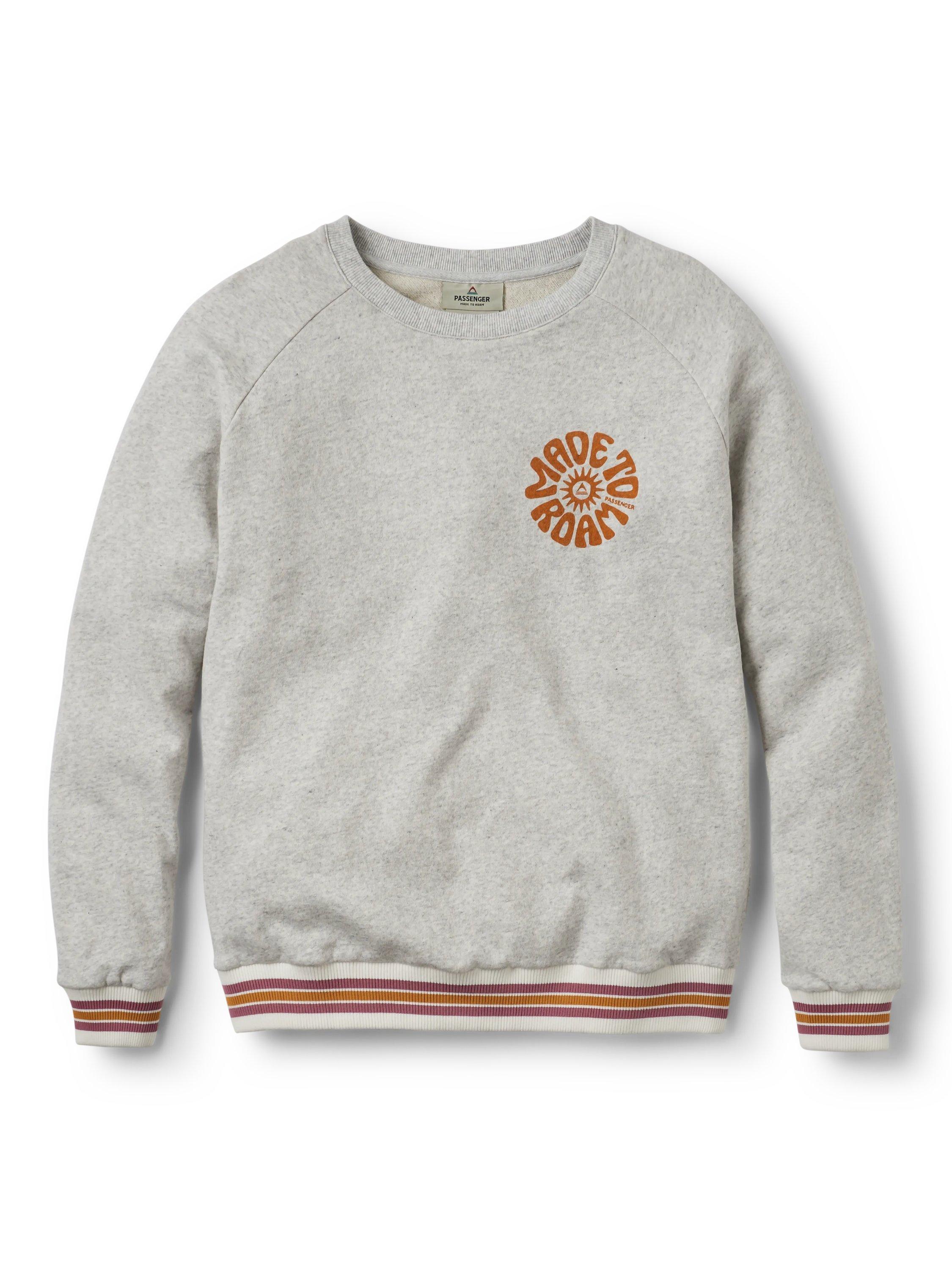 Passenger Fade Made To Roam Sweatshirt, Light Grey Marl