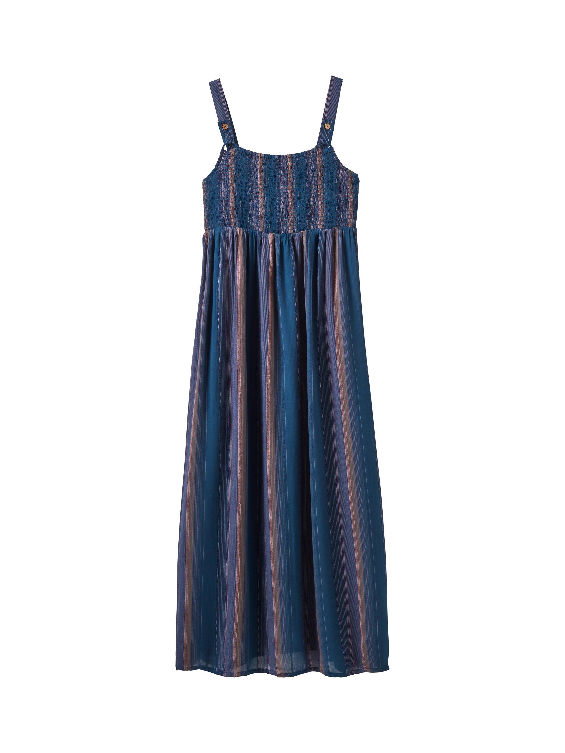 Product image 1 of 4, which shows Passenger Soleis Stripe Maxi Dress, Denim Multi Stripe, XS