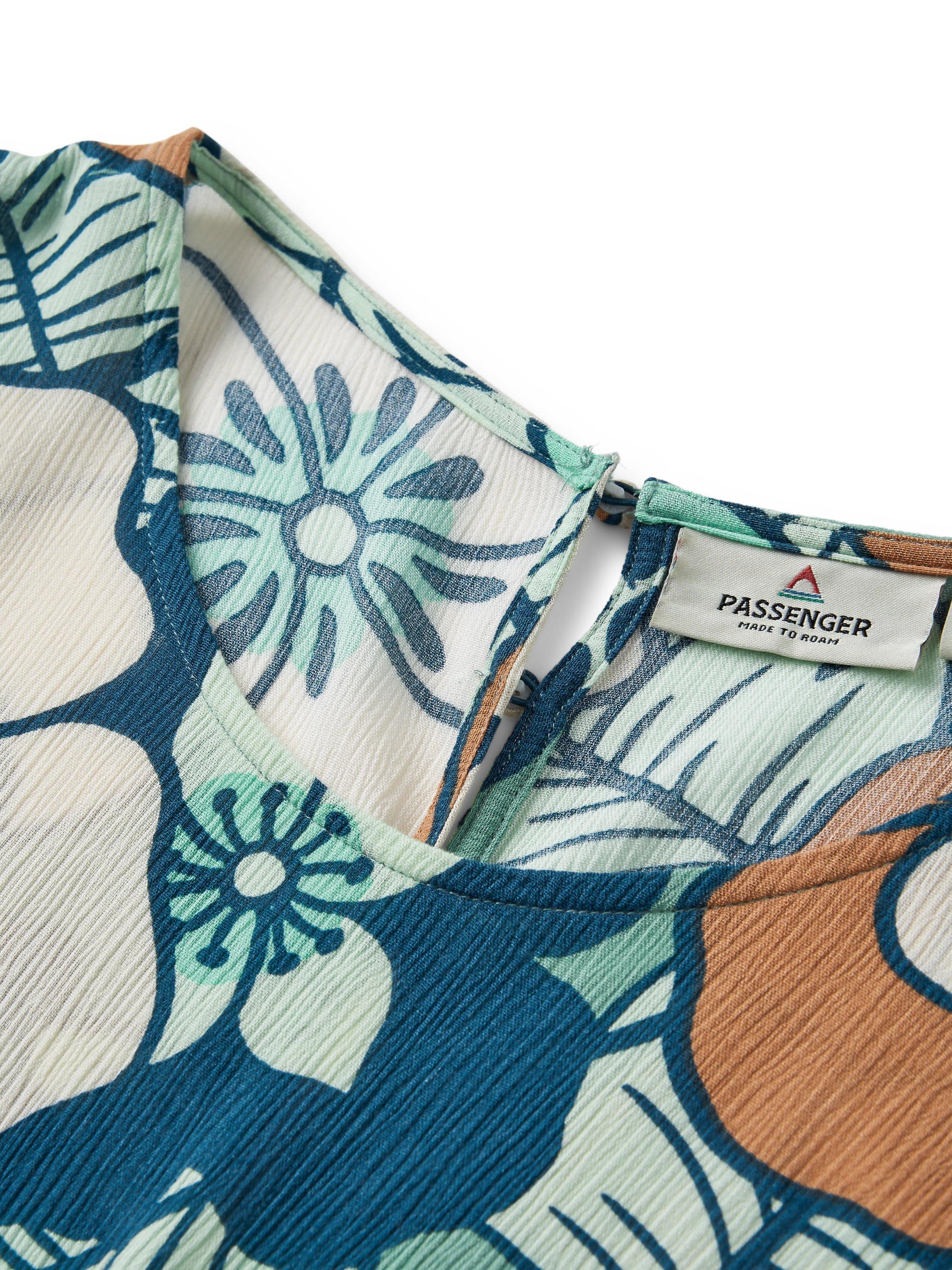Product image 2 of 6, which shows Passenger Thimbleberry Floral Jumpsuit, Vintage Floral Aqua, XS