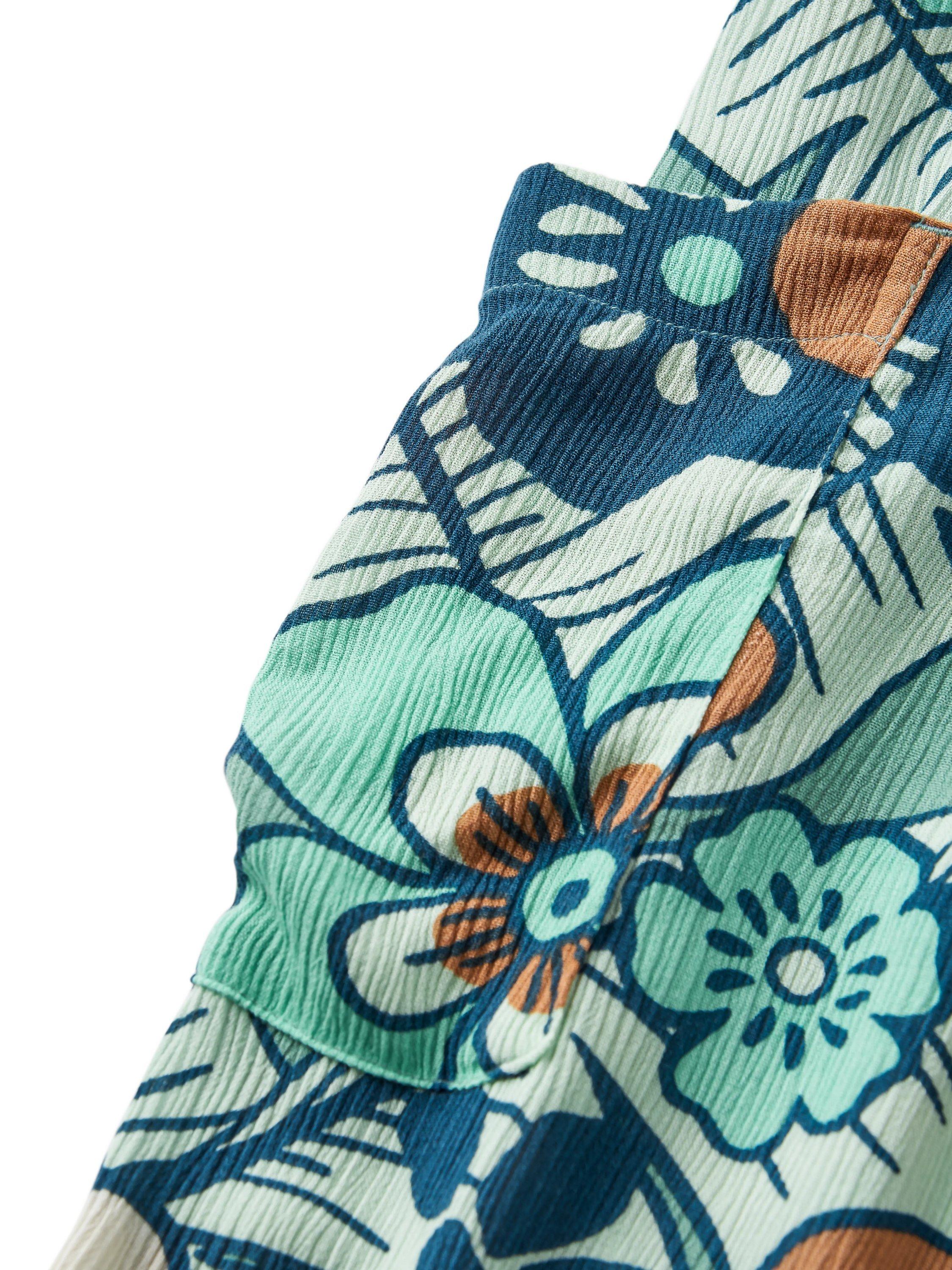 Product image 6 of 6, which shows Passenger Thimbleberry Floral Jumpsuit, Vintage Floral Aqua, XS