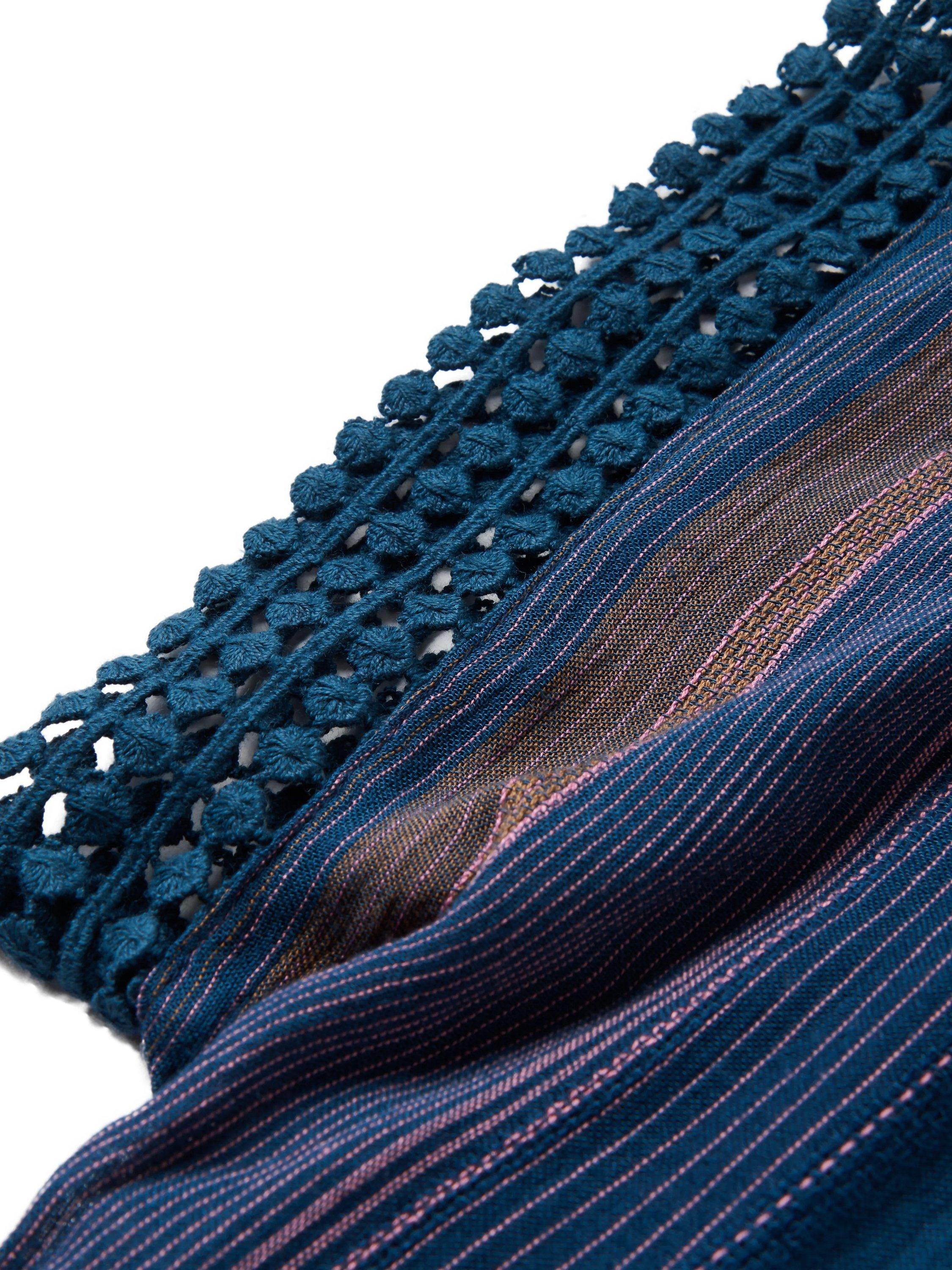 Product image 4 of 5, which shows Passenger Clarity Short Skort Dress, Denim Multi Stripe, XS