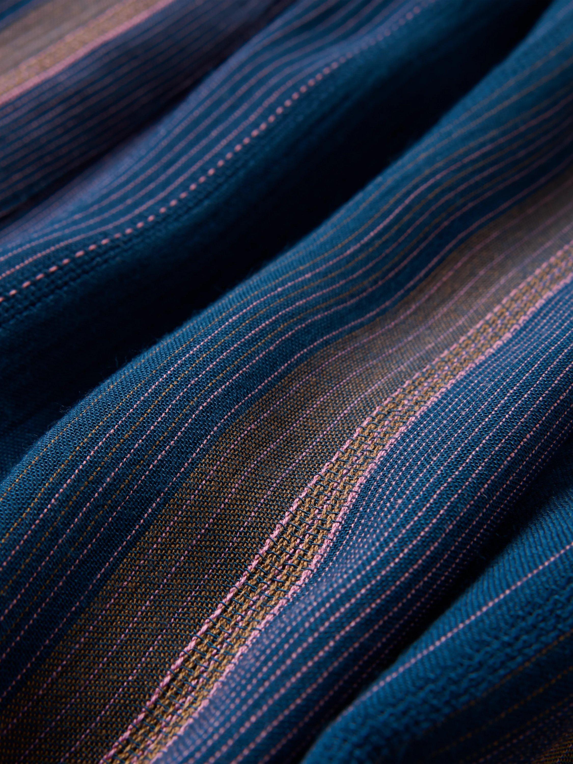 Product image 5 of 5, which shows Passenger Clarity Short Skort Dress, Denim Multi Stripe, XS