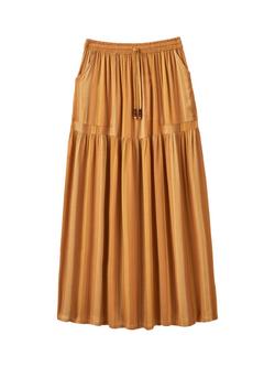 Passenger Zephyr Tiered Maxi Skirt containing LENZING™ ECOVERO™ Viscose, Brown