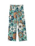 Passenger Someday Floral Wide Leg Trousers, Vintage Floral Aqua