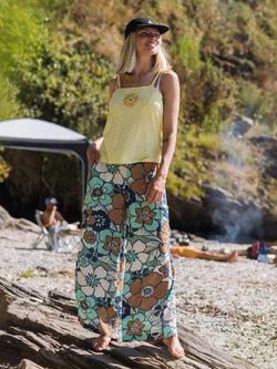 Passenger Someday Floral Wide Leg Trousers containing LENZING™ ECOVERO™ Viscose - view 2, Vintage Floral Aqua