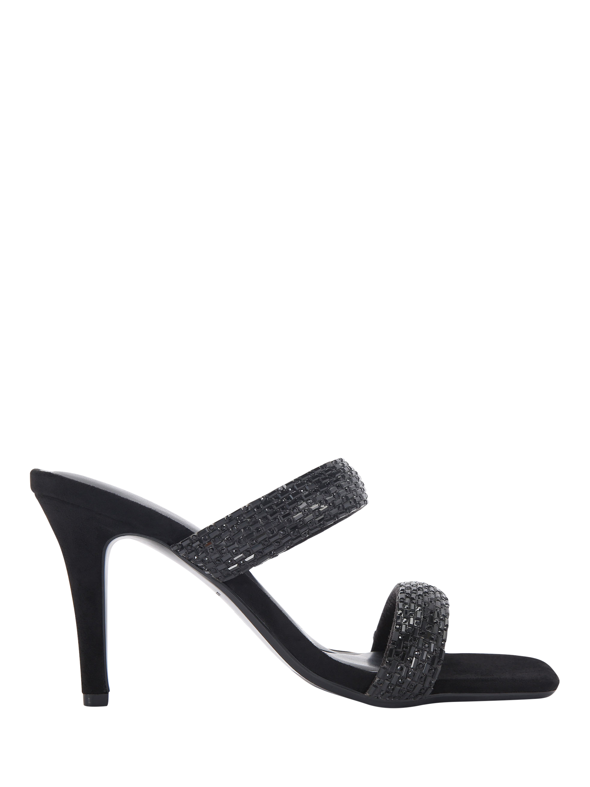 Product image 1 of 4, which shows Kurt Geiger London Fleur Heeled Mules, Black, 3