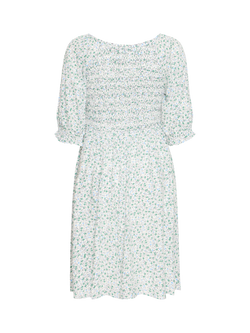 ICHI Vera Floral Dress, Green/Multi - view 2, Green/Multi