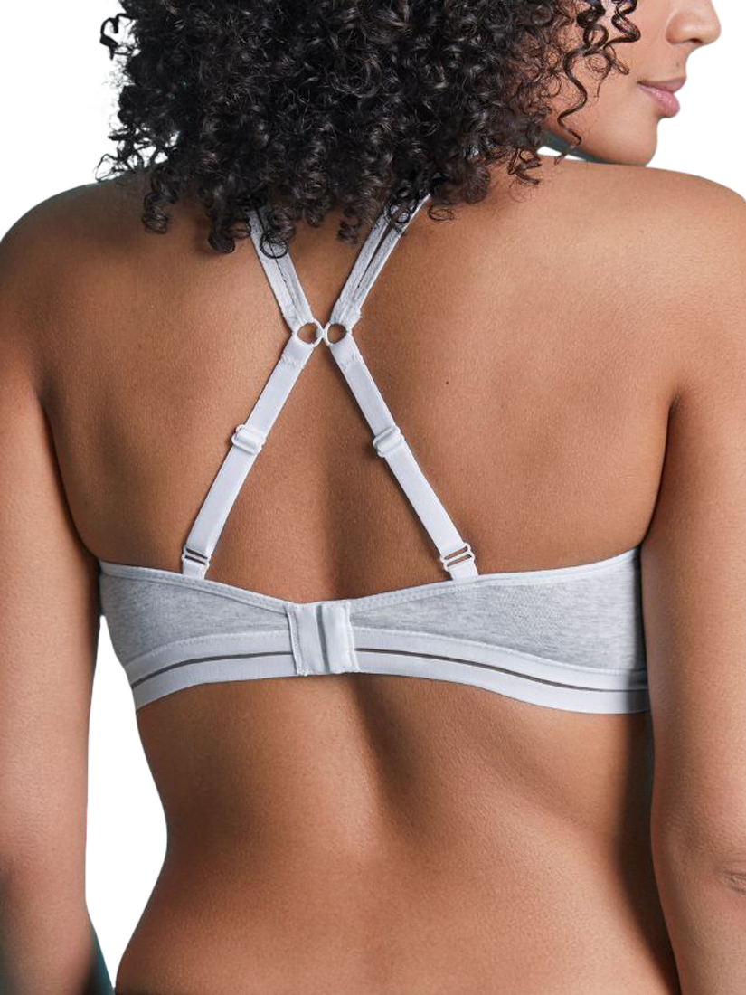 Product image 3 of 6, which shows Royce Posie T-Shirt Bra, Grey, 28A