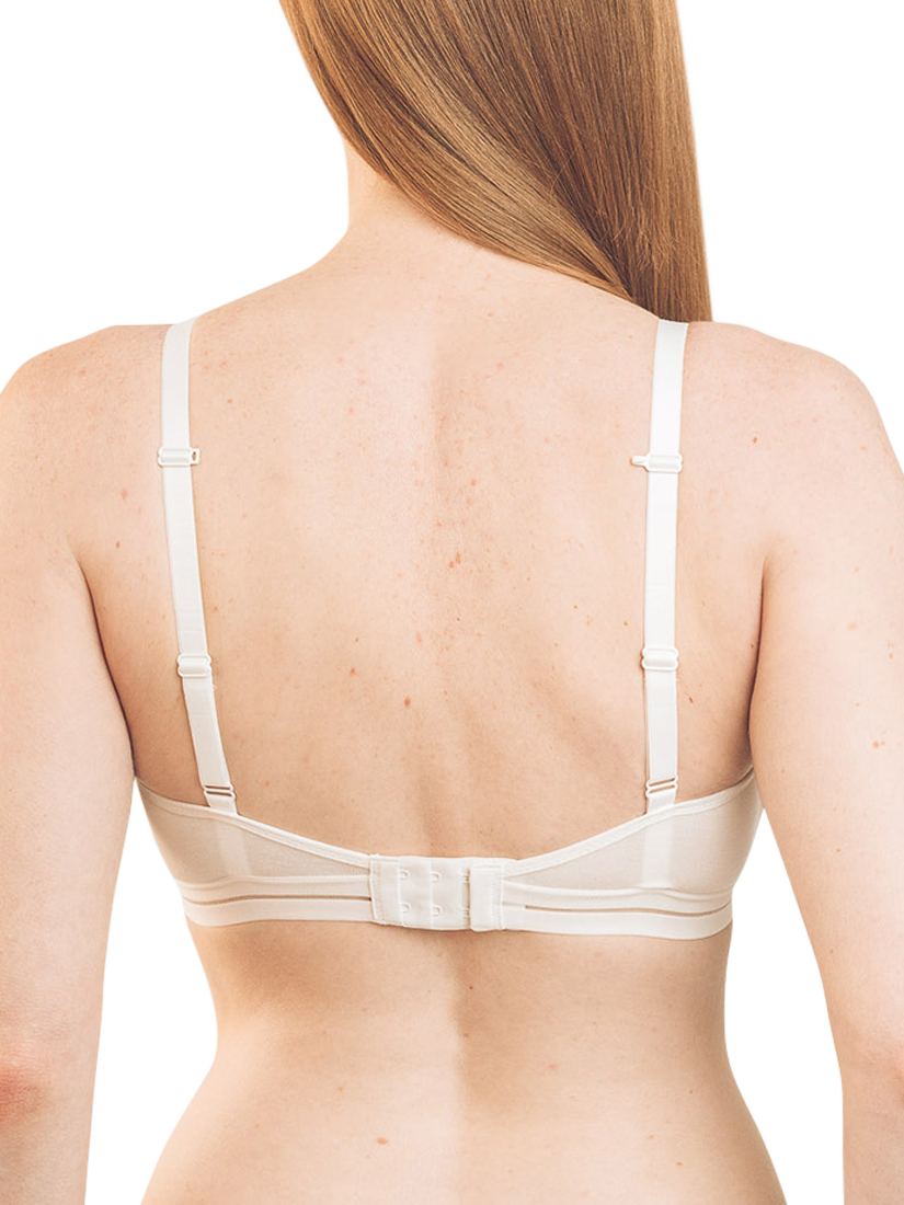 Product image 3 of 7, which shows Royce Posie T-Shirt Bra, Ivory, 28A