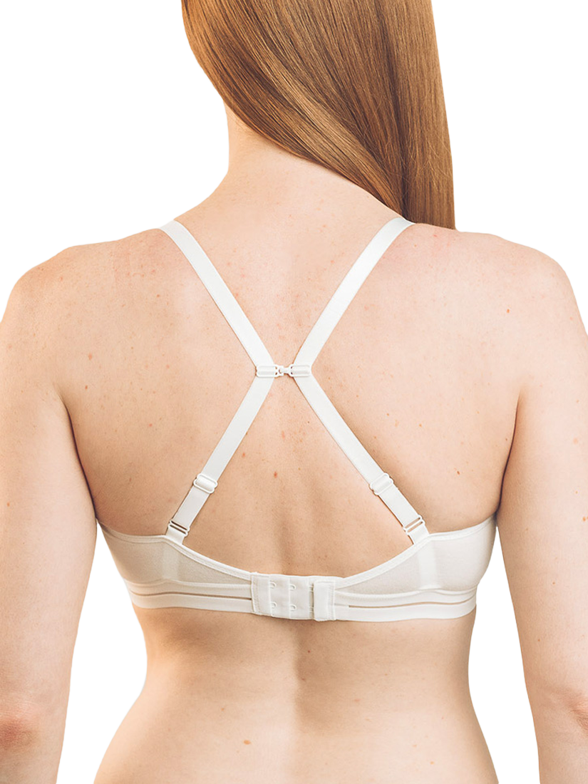 Product image 4 of 7, which shows Royce Posie T-Shirt Bra, Ivory, 28A
