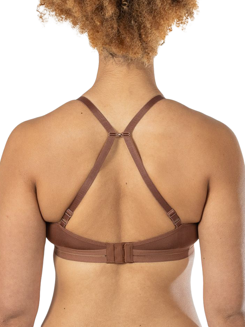 Product image 4 of 4, which shows Royce Posie T-Shirt Bra, Mocha, 28A