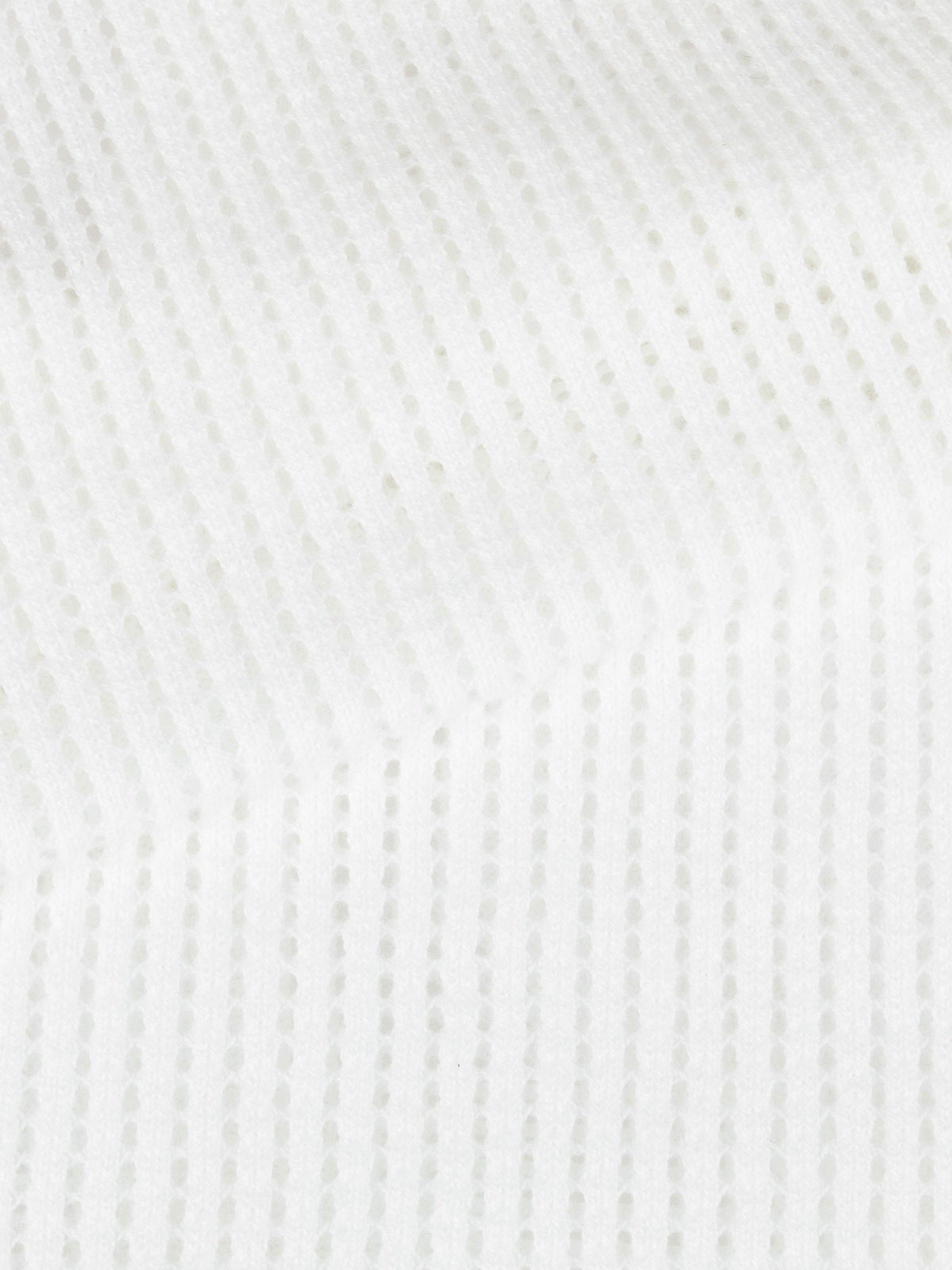 Product image 5 of 5, which shows John Smedley Zarah Notch Neck Knit Top, White, XS