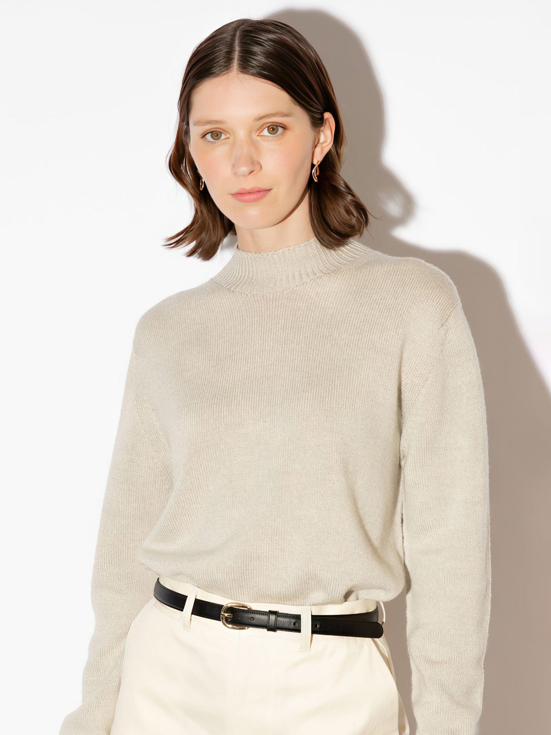 Product image 1 of 5, which shows John Smedley Alora Merino Wool Jumper, Grey, XS