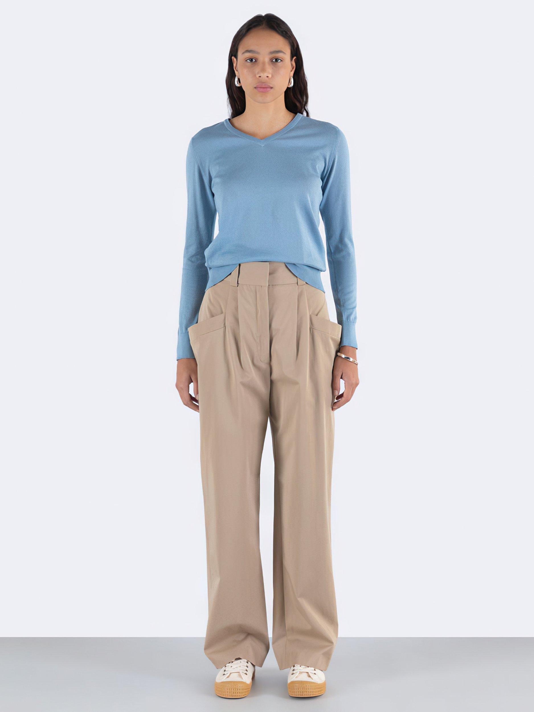 Product image 3 of 5, which shows John Smedley Julie Jumper, Sea Glass, L