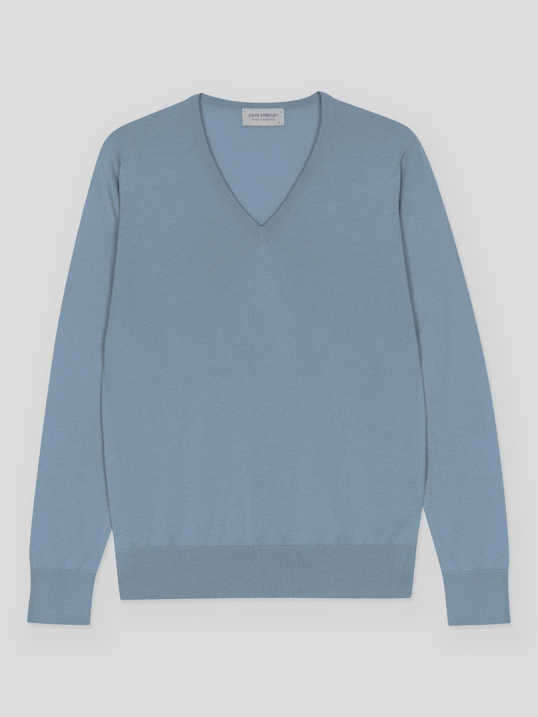 Product image 4 of 5, which shows John Smedley Julie Jumper, Sea Glass, L
