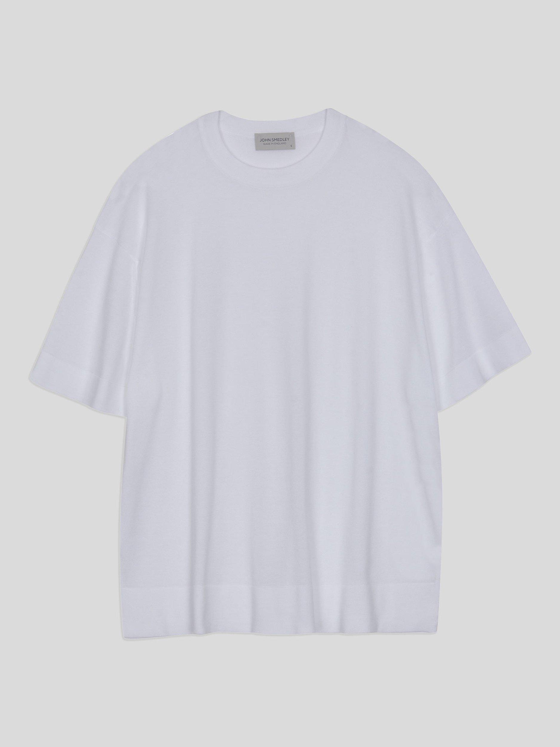 Product image 3 of 4, which shows John Smedley Danby T-Shirt, White, S