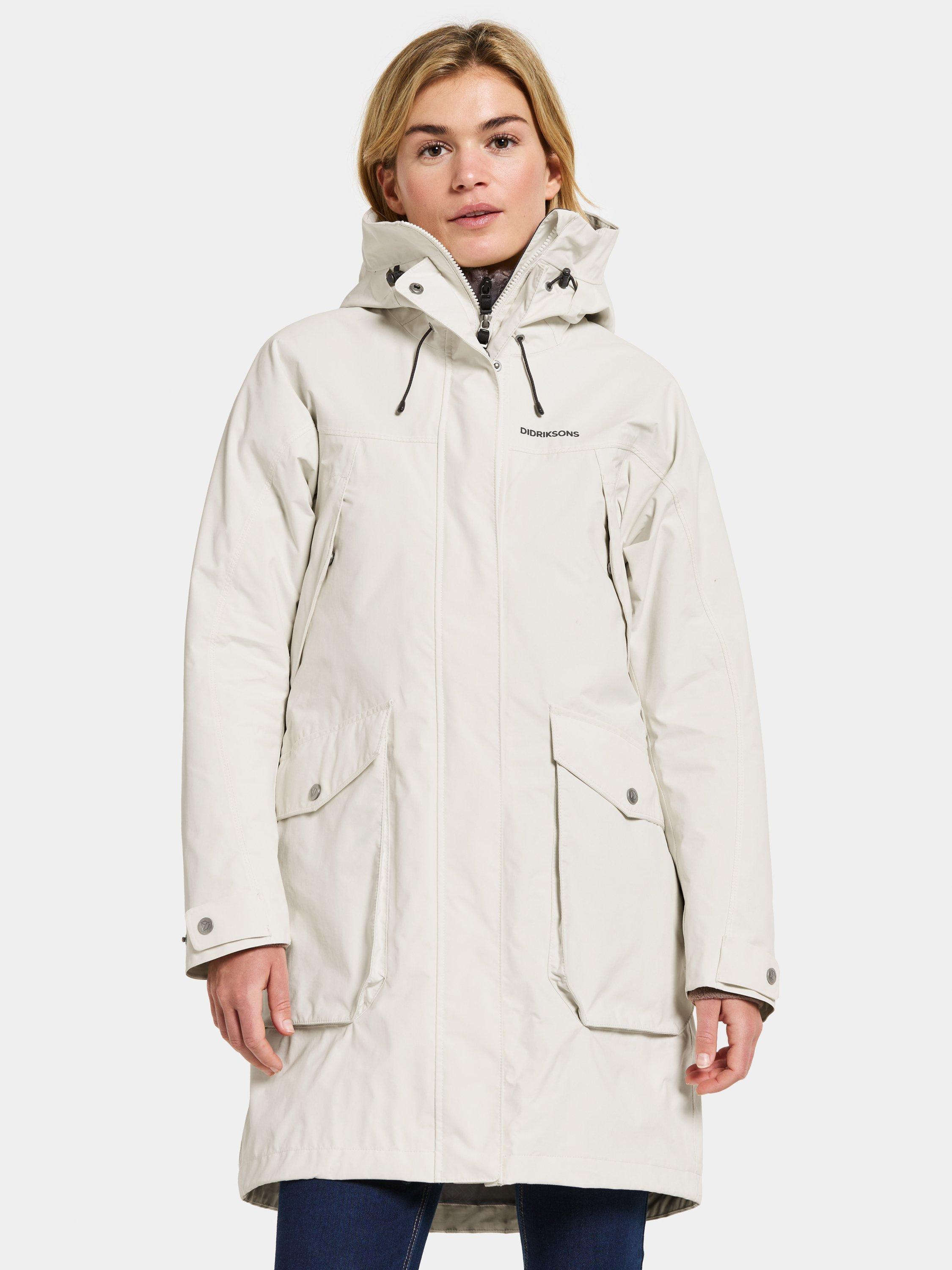 Didriksons Thelma Water & Windproof Parka, White, 6