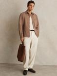 Reiss Kappo Cotton Blend Regular Fit Shirt, Camel
