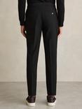 Reiss Found Draw Cord Waist Slim Fit Trousers, Black