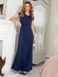 Alie Street Cruise Cowl Neck Maxi Dress, Midnight Blue