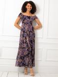 Alie Street Florence Floral Maxi Dress, Purple Haze