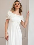 Alie Street Juliette Cape Neck Wedding Dress