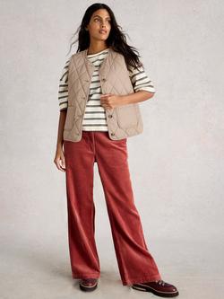 White Stuff Emily Quilted Gilet, Natural, Natural