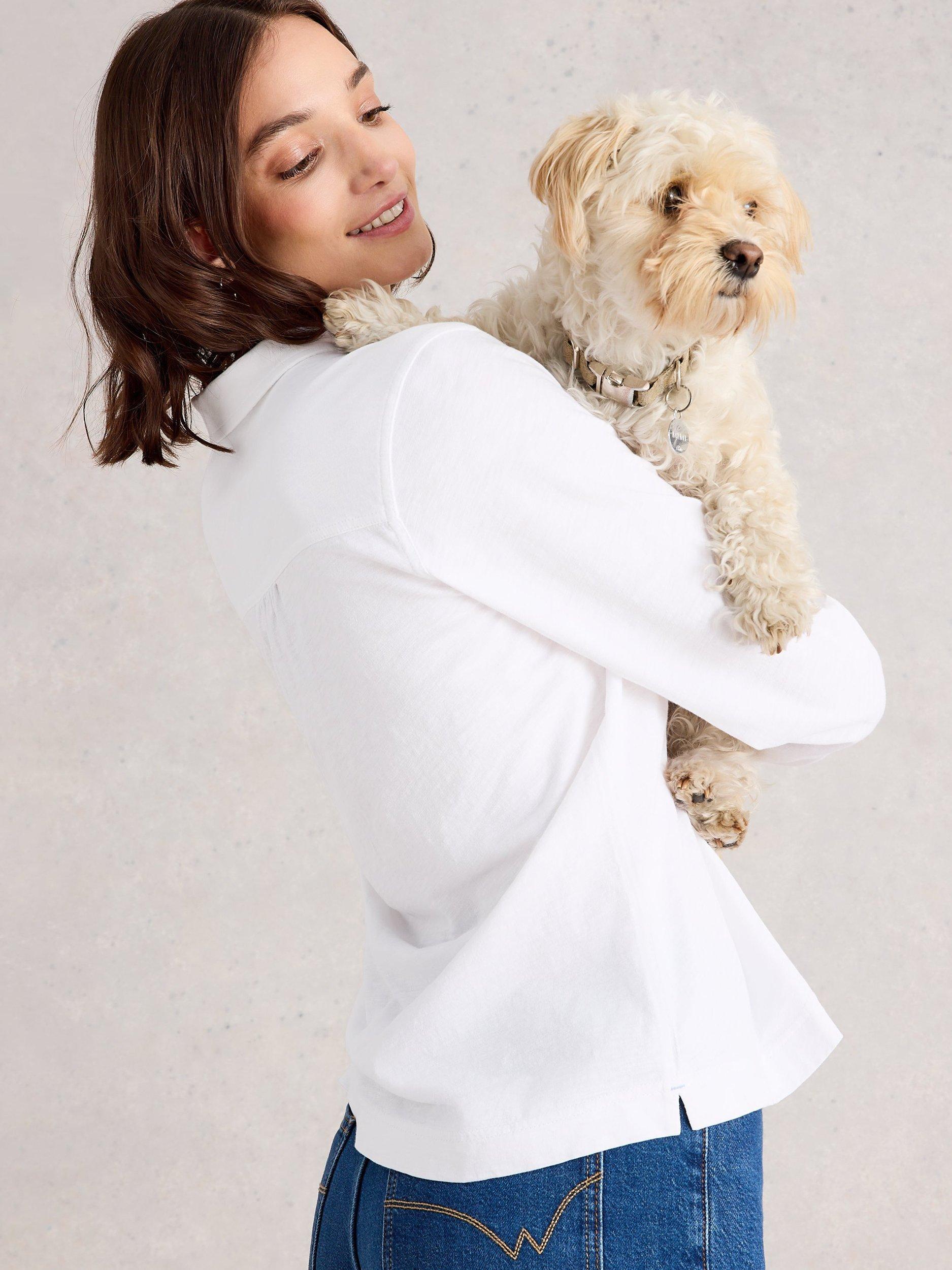 Product image 4 of 6, which shows White Stuff Allie Long Sleeved Cotton Shirt, White, 6