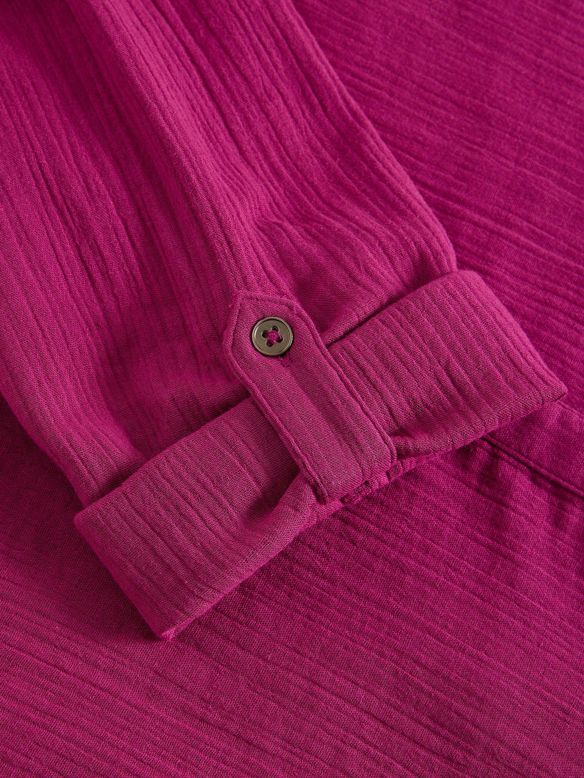 Product image 6 of 6, which shows White Stuff Annie Cotton Shirt, Mid Plum, 6