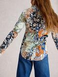 White Stuff Annie Classic Abstract Print Buttoned Jersey Shirt